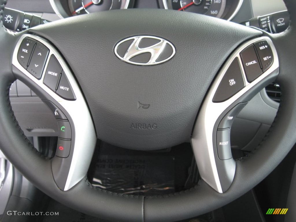2012 Hyundai Elantra Limited Gray Steering Wheel Photo #52051085