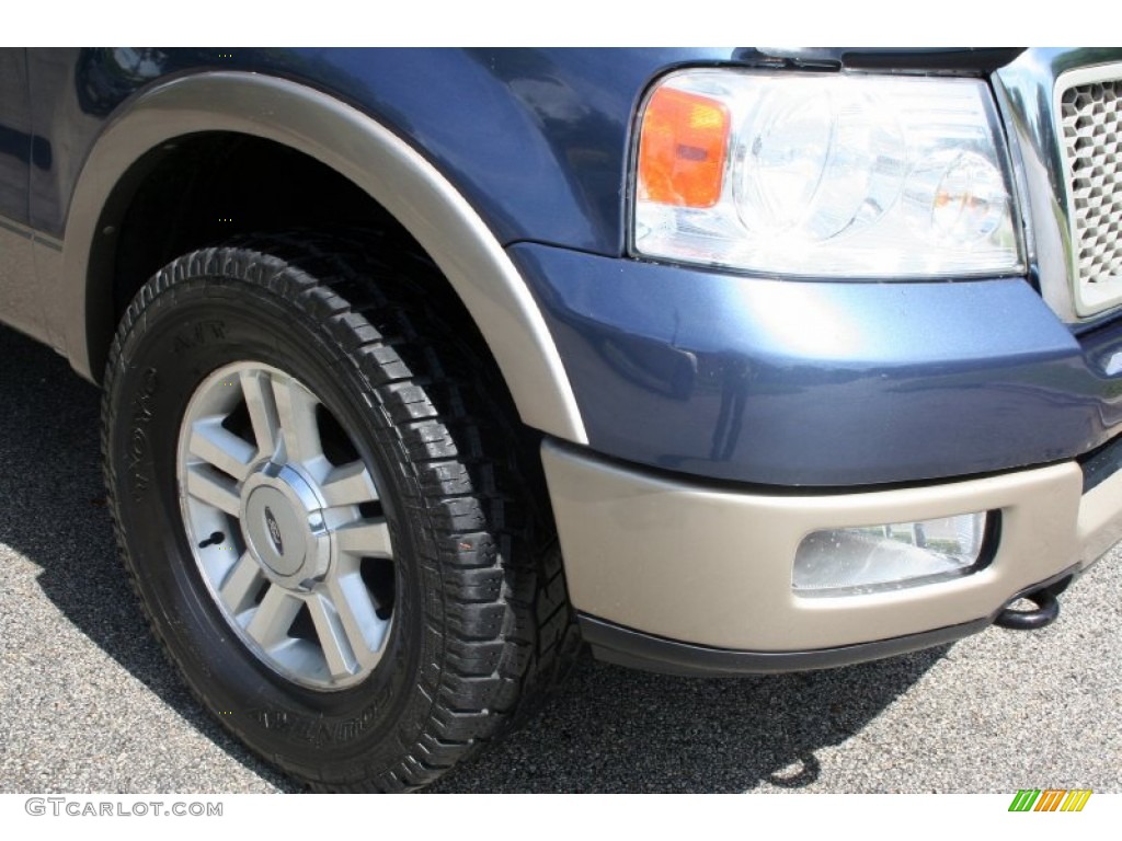 2004 F150 Lariat SuperCrew 4x4 - Medium Wedgewood Blue Metallic / Tan photo #17