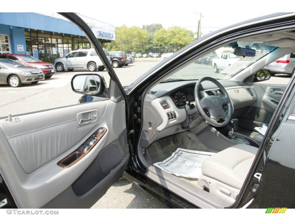 2001 Accord EX Sedan - Nighthawk Black Pearl / Quartz Gray photo #9