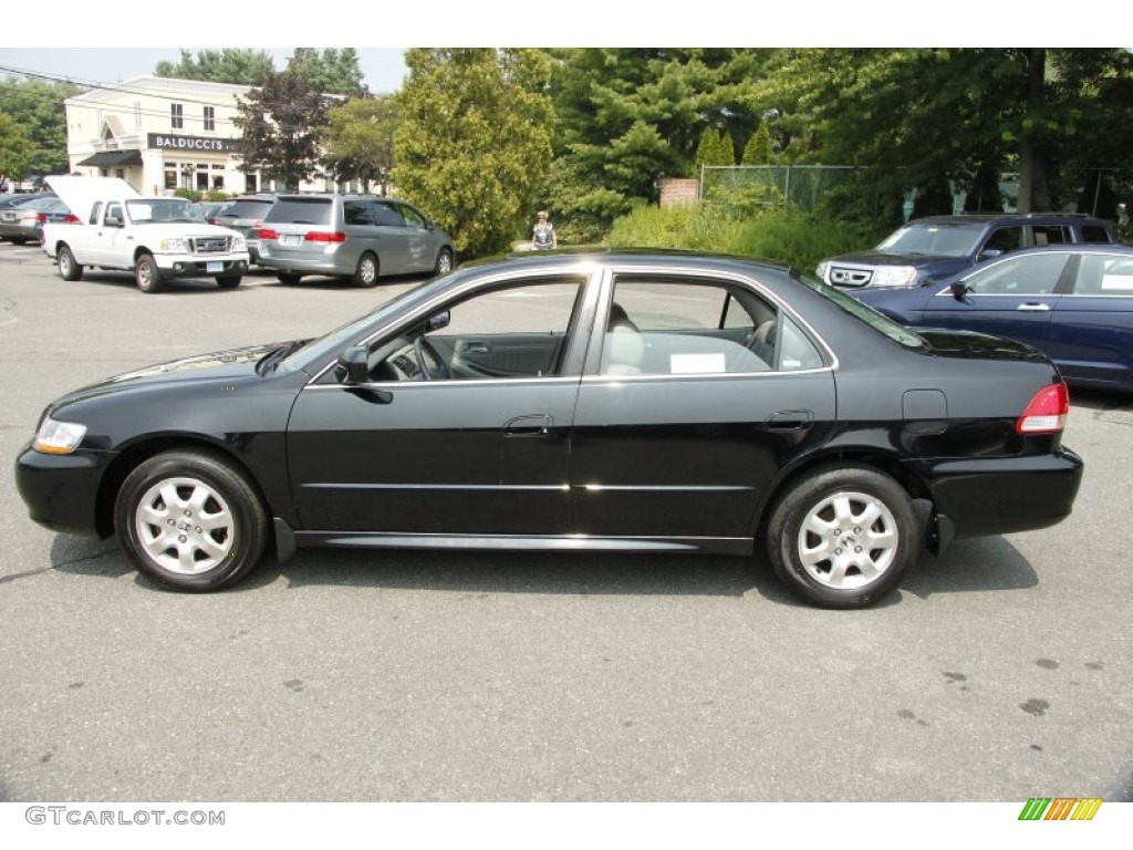 2001 Accord EX Sedan - Nighthawk Black Pearl / Quartz Gray photo #11