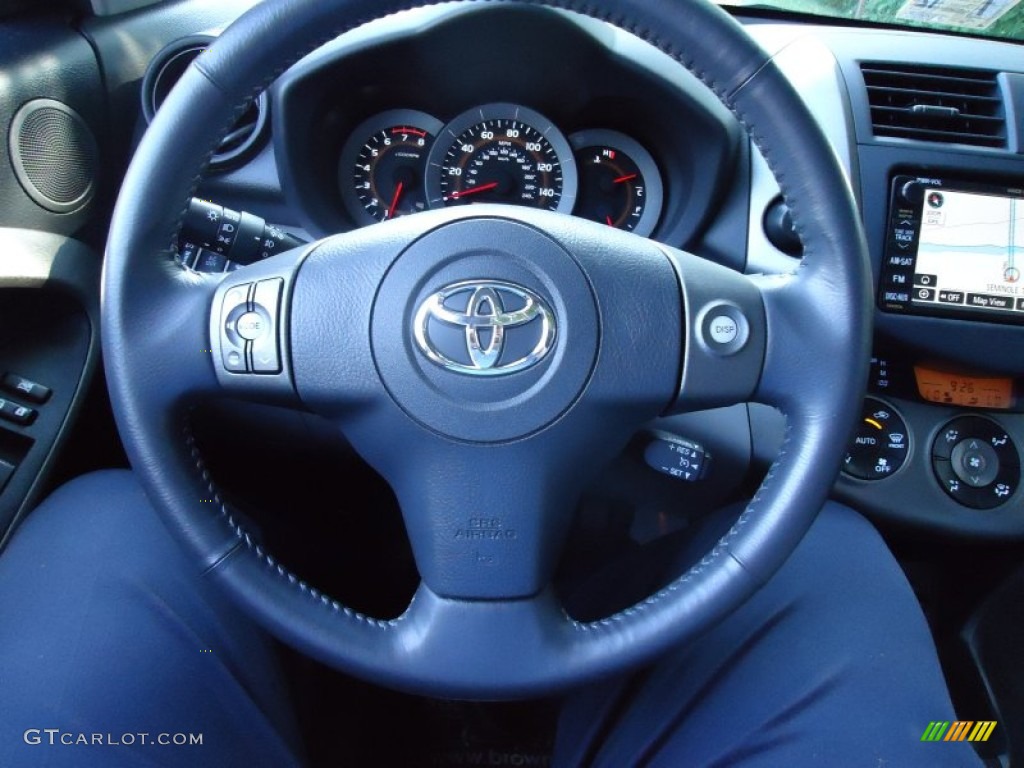 2009 Toyota RAV4 Limited V6 4WD Ash Gray Steering Wheel Photo #52053536