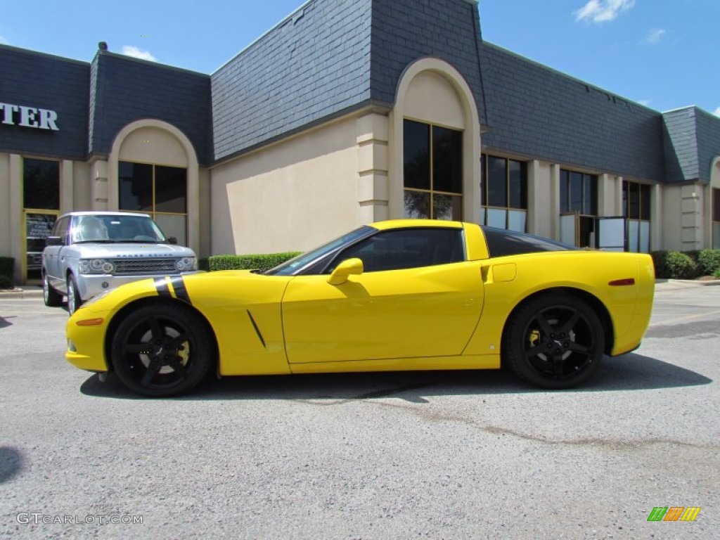 2006 Corvette Coupe - Velocity Yellow / Titanium Gray photo #4