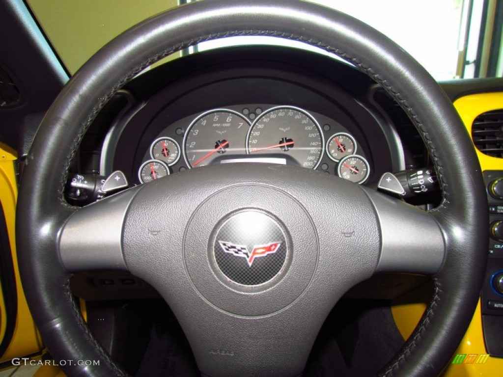2006 Chevrolet Corvette Coupe Titanium Gray Steering Wheel Photo #52054775