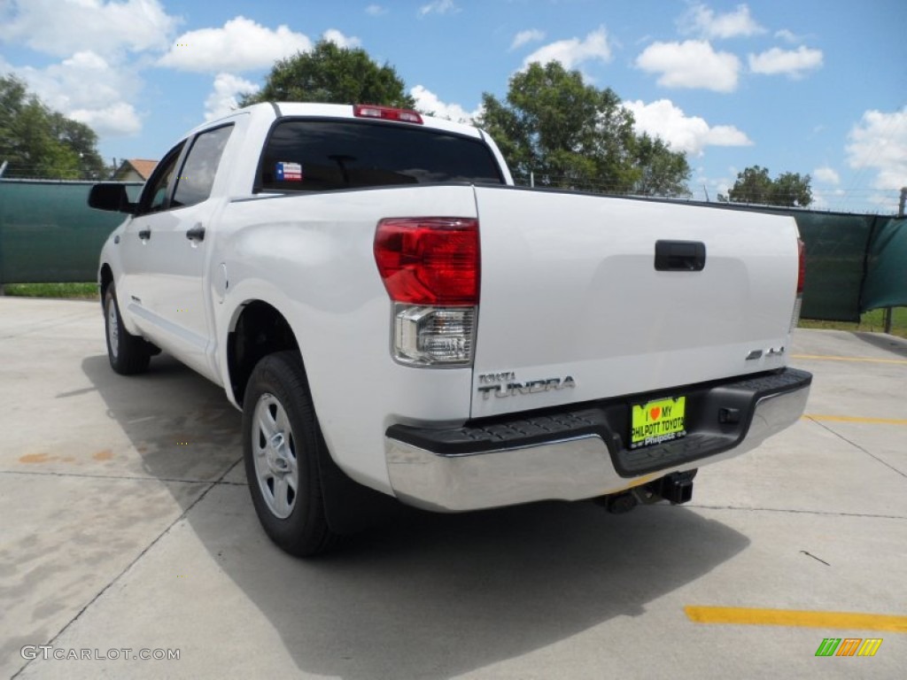 2011 Tundra CrewMax 4x4 - Super White / Sand Beige photo #5