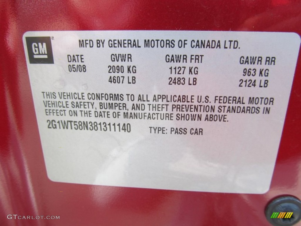 2008 Impala LT - Red Jewel Tintcoat / Neutral Beige photo #14