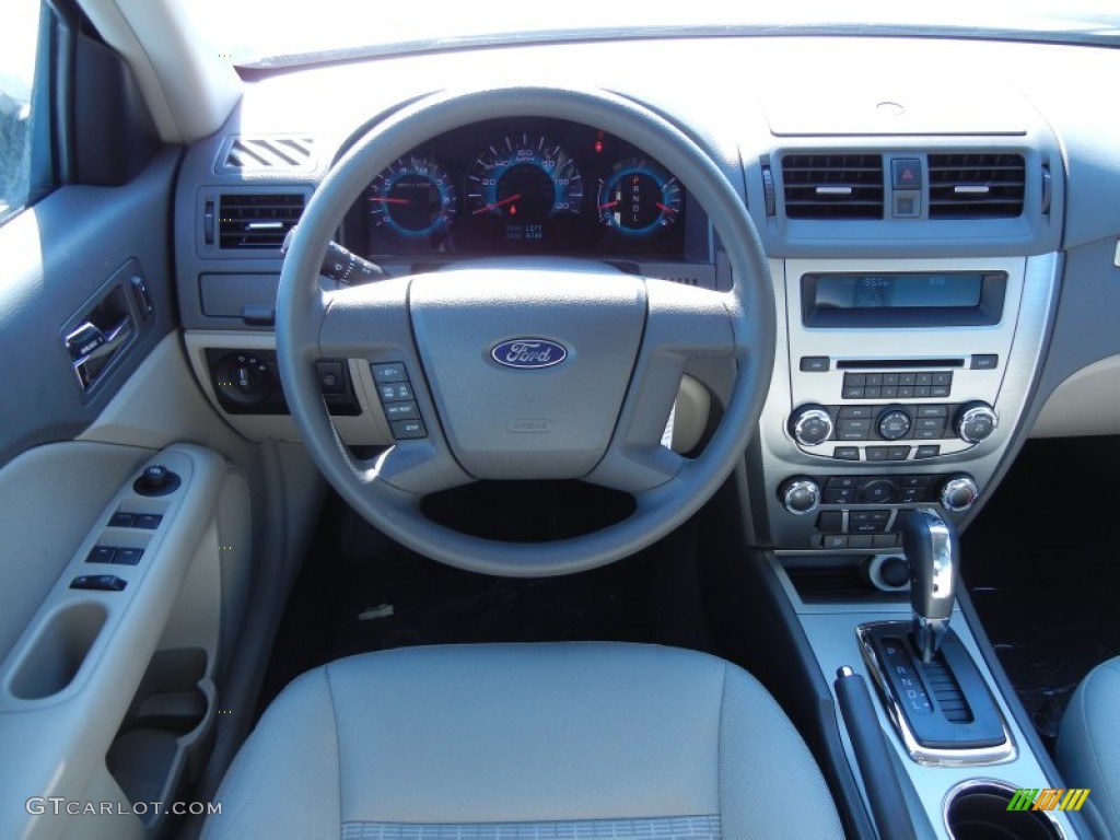 2012 Ford Fusion S Medium Light Stone Dashboard Photo #52058651
