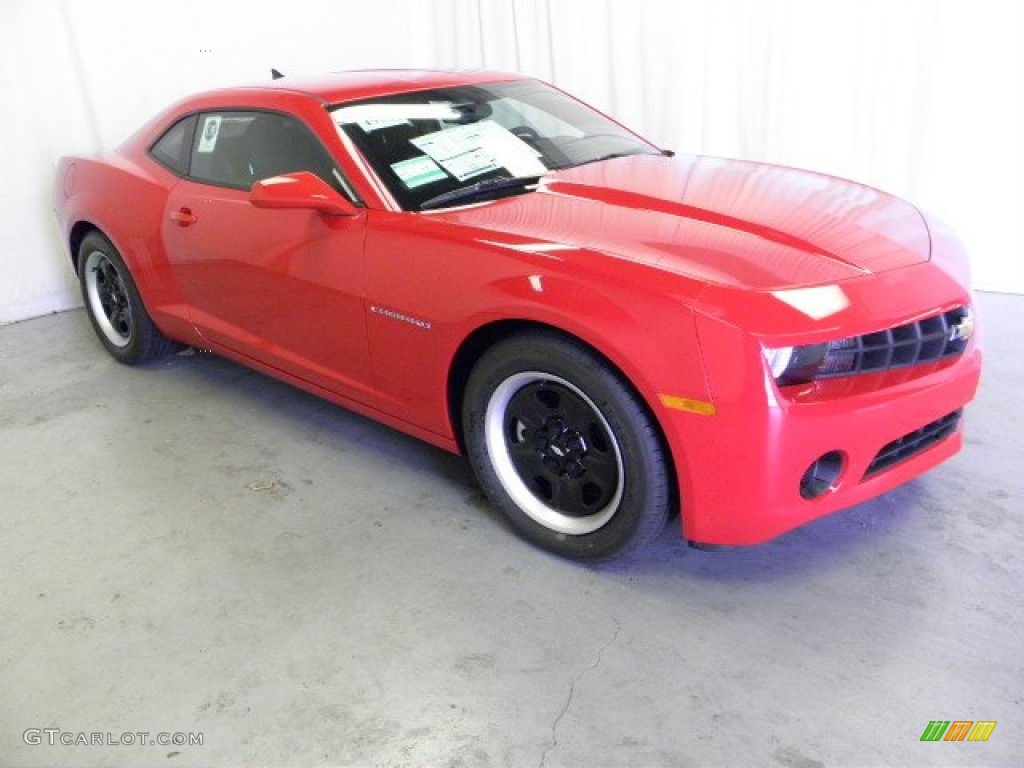 2011 Camaro LS Coupe - Victory Red / Black photo #1