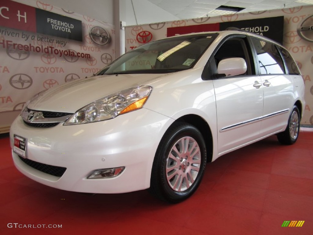 2008 Sienna Limited - Arctic Frost Pearl / Fawn photo #1