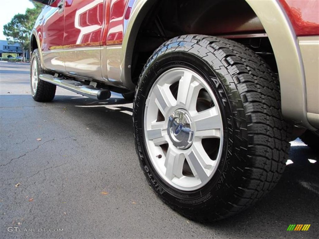2006 F150 Lariat SuperCrew 4x4 - Dark Toreador Red Metallic / Tan photo #6
