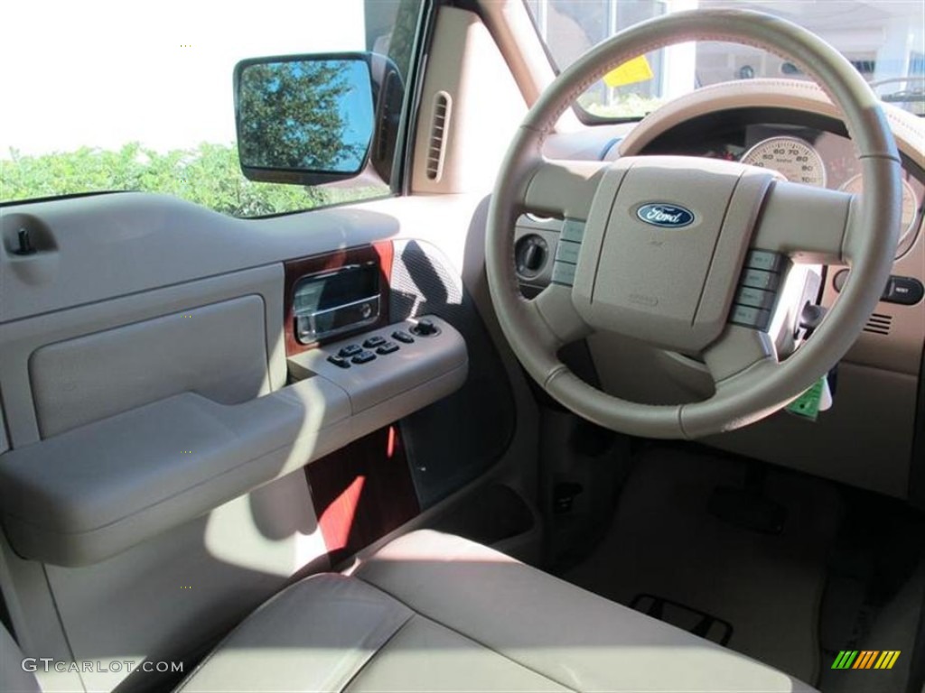 2006 F150 Lariat SuperCrew 4x4 - Dark Toreador Red Metallic / Tan photo #10