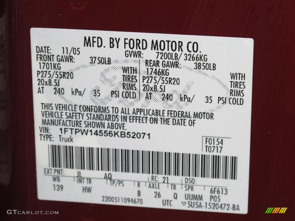 2006 F150 Lariat SuperCrew 4x4 - Dark Toreador Red Metallic / Tan photo #19