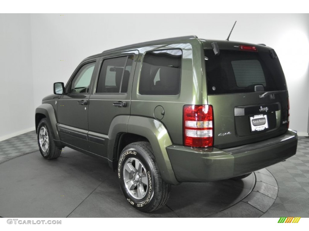 2008 Liberty Sport 4x4 - Jeep Green Metallic / Pastel Pebble Beige photo #3