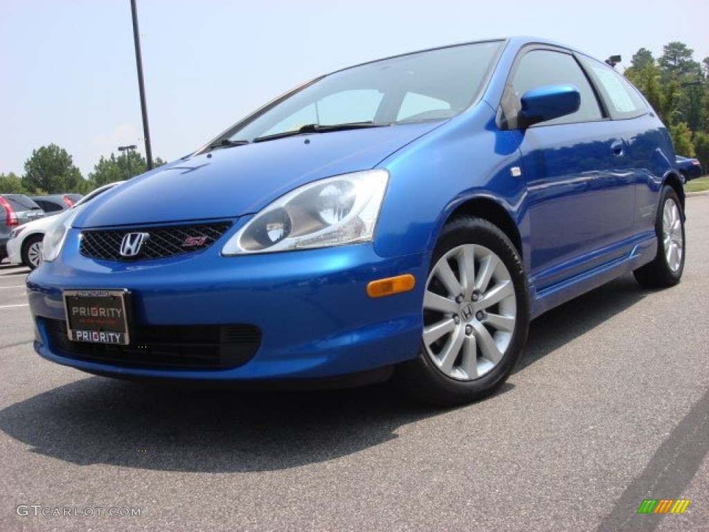 2005 Civic Si Hatchback - Vivid Blue Pearl / Black photo #1