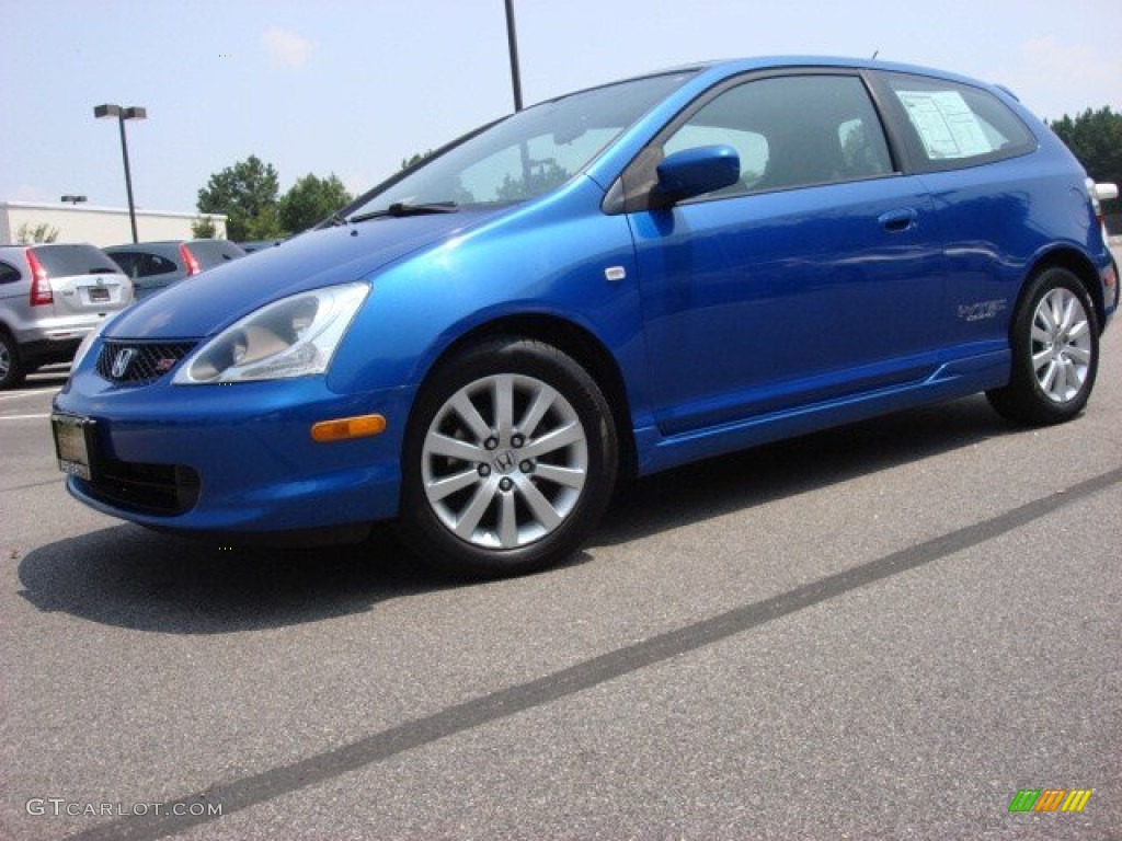 2005 Civic Si Hatchback - Vivid Blue Pearl / Black photo #2