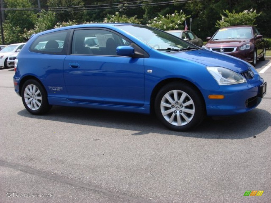 2005 Civic Si Hatchback - Vivid Blue Pearl / Black photo #7