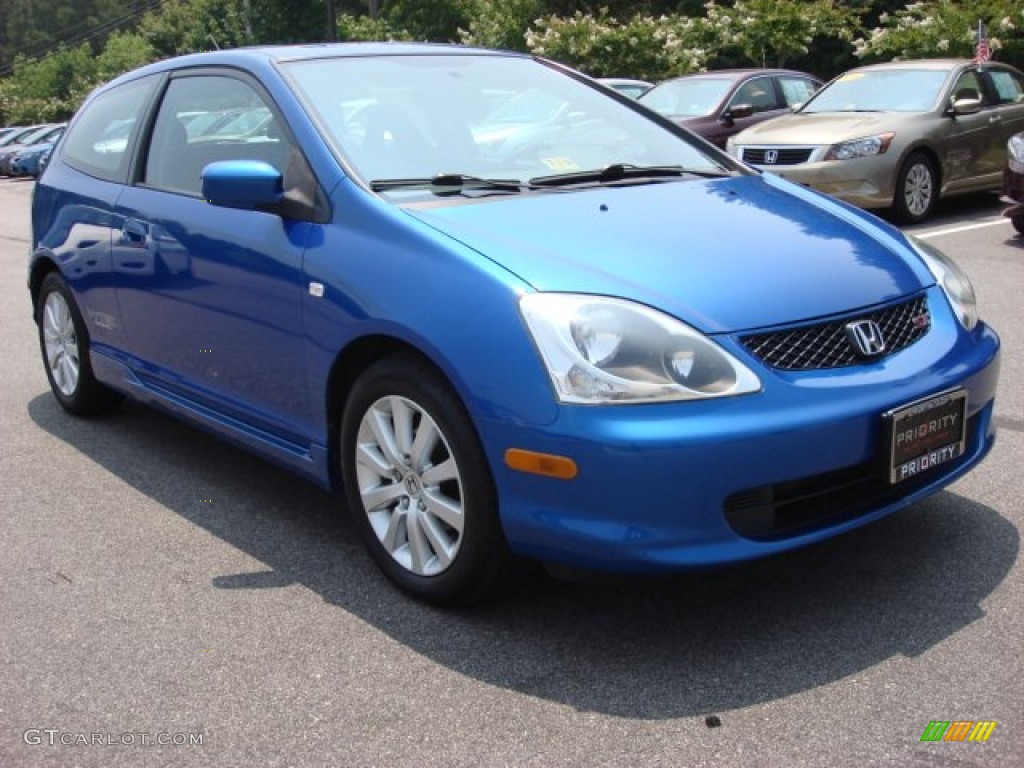 2005 Civic Si Hatchback - Vivid Blue Pearl / Black photo #8