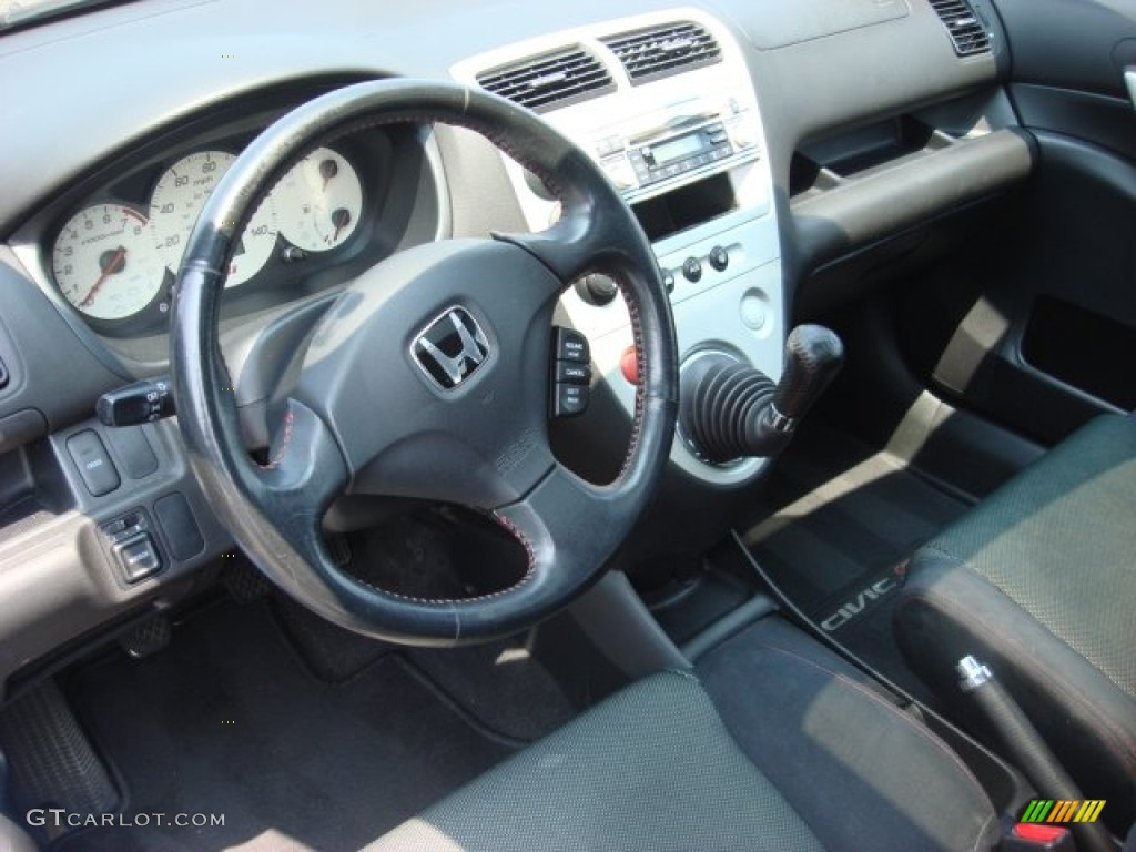 2005 Civic Si Hatchback - Vivid Blue Pearl / Black photo #14