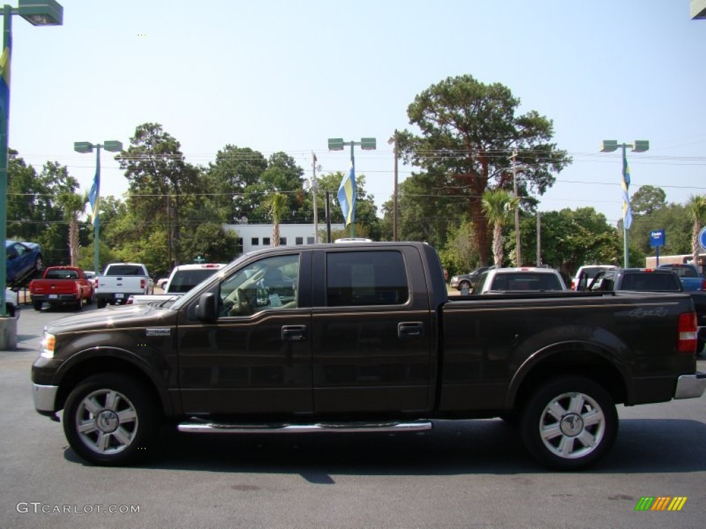 2006 F150 Lariat SuperCrew 4x4 - Dark Stone Metallic / Tan photo #5