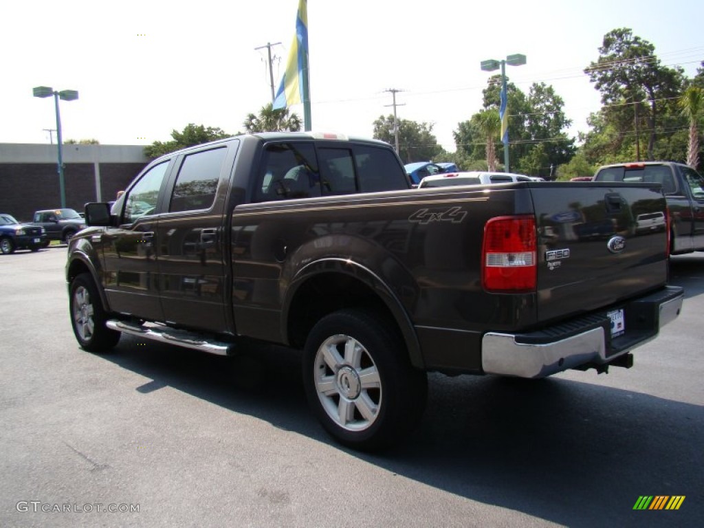 2006 F150 Lariat SuperCrew 4x4 - Dark Stone Metallic / Tan photo #6