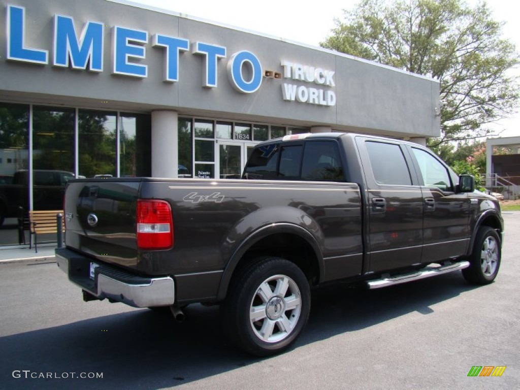 2006 F150 Lariat SuperCrew 4x4 - Dark Stone Metallic / Tan photo #8