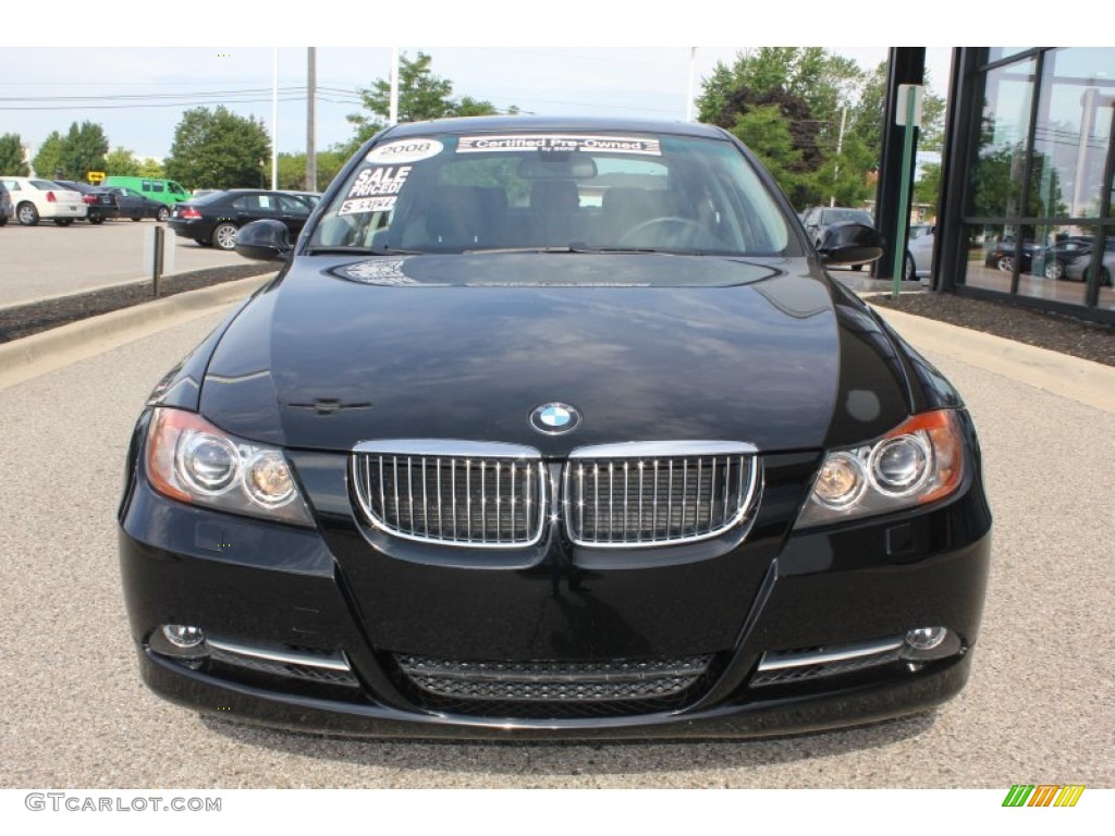 2008 3 Series 335xi Sedan - Jet Black / Black Dakota Leather photo #2