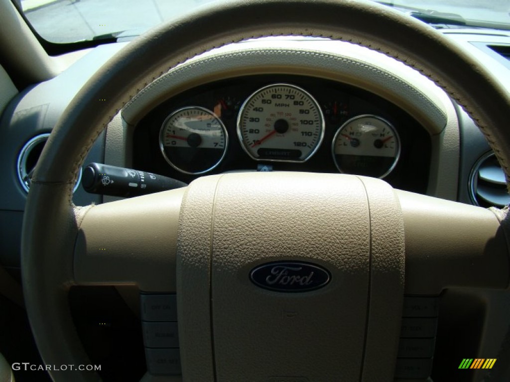 2006 F150 Lariat SuperCrew 4x4 - Dark Stone Metallic / Tan photo #24