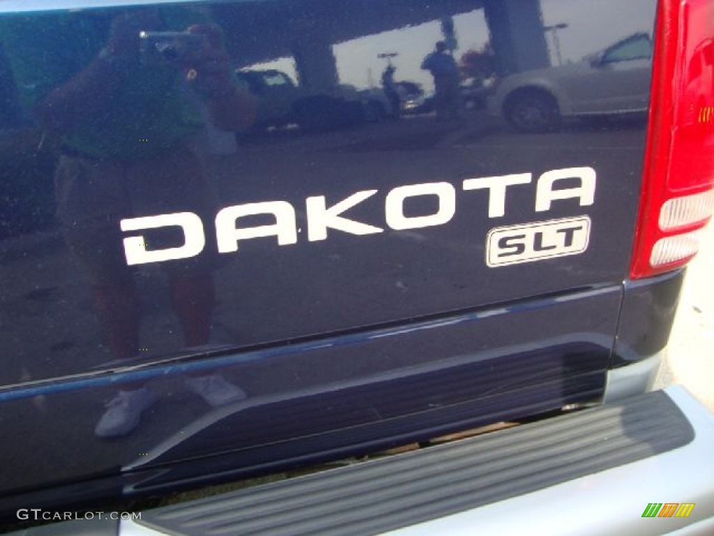 2004 Dakota SLT Quad Cab - Patriot Blue Pearl / Dark Slate Gray photo #31