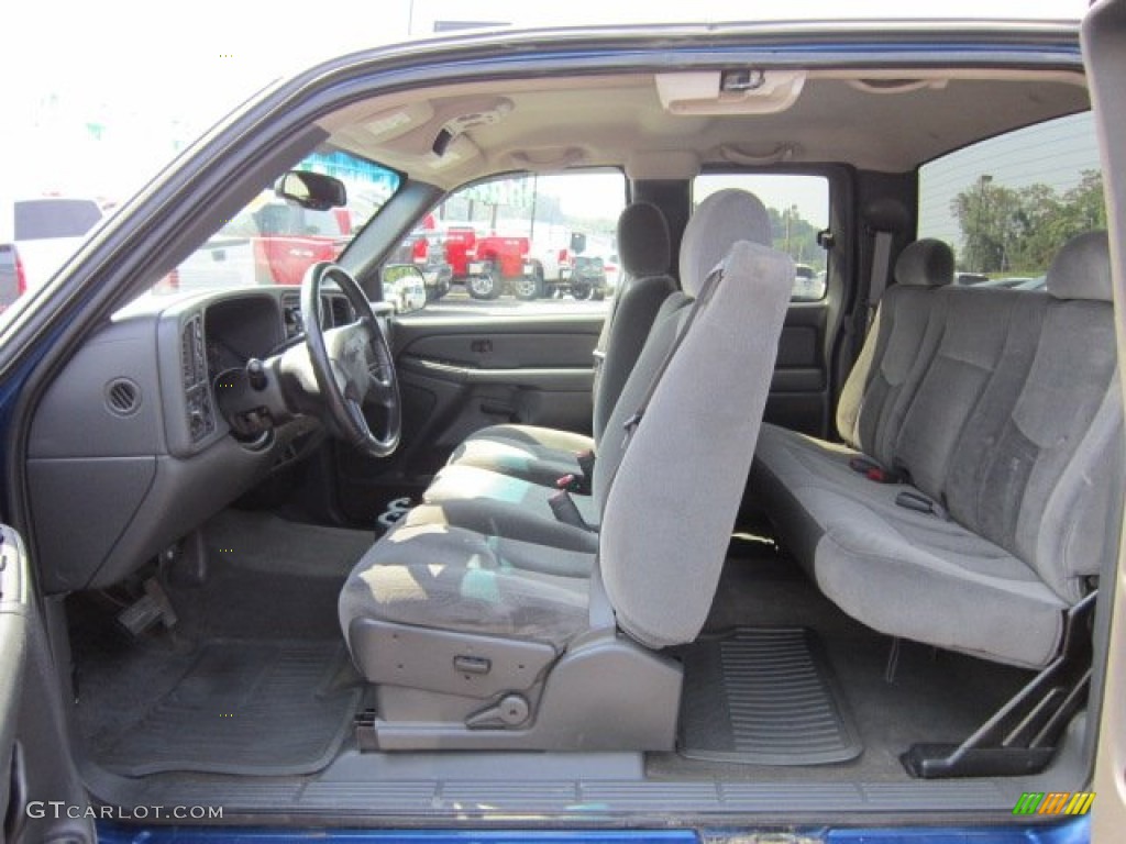 Dark Pewter Interior 2004 GMC Sierra 1500 SLE Extended Cab 4x4 Photo #52071641