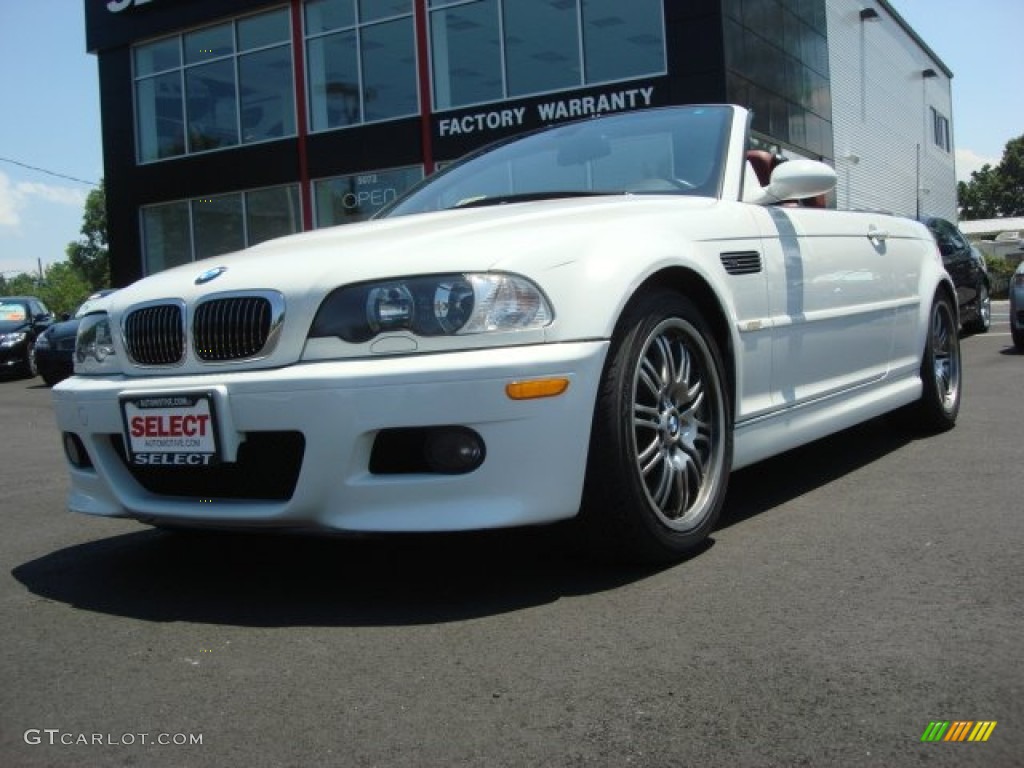 2004 M3 Convertible - Alpine White / Imola Red photo #1