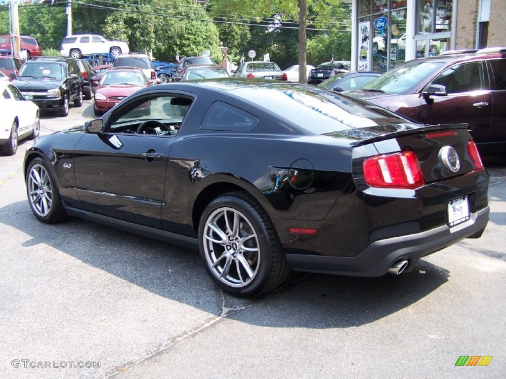 2011 Mustang GT Premium Coupe - Ebony Black / Charcoal Black/Grabber Blue photo #4