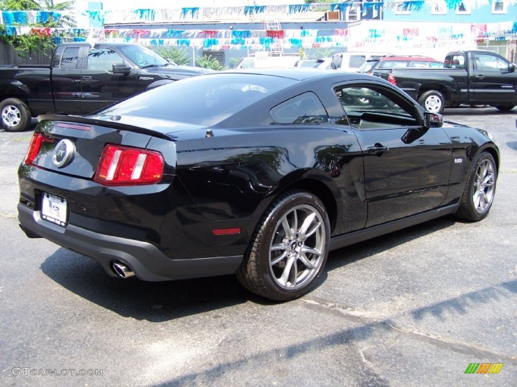 2011 Mustang GT Premium Coupe - Ebony Black / Charcoal Black/Grabber Blue photo #6