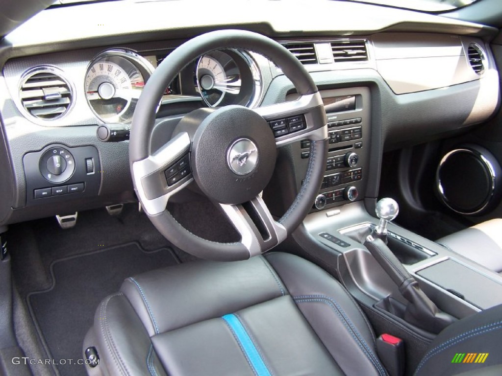 Charcoal Black Grabber Blue Interior 2011 Ford Mustang Gt