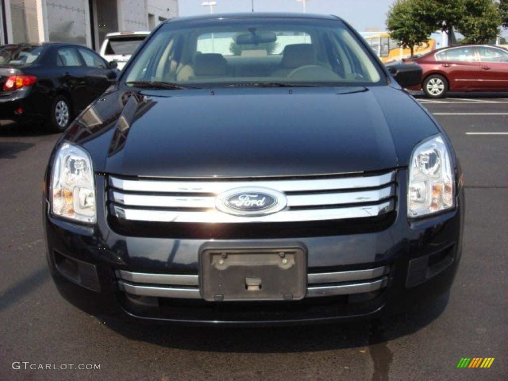 2008 Fusion S - Dark Blue Ink Metallic / Camel photo #7