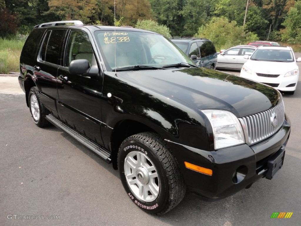 Black Clearcoat 2004 Mercury Mountaineer V8 Premier AWD Exterior Photo #52075361
