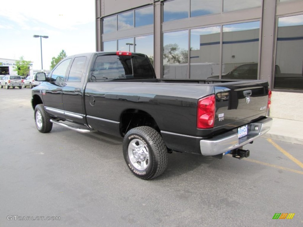 2007 Ram 3500 Laramie Quad Cab 4x4 - Brilliant Black Crystal Pearl / Medium Slate Gray photo #32