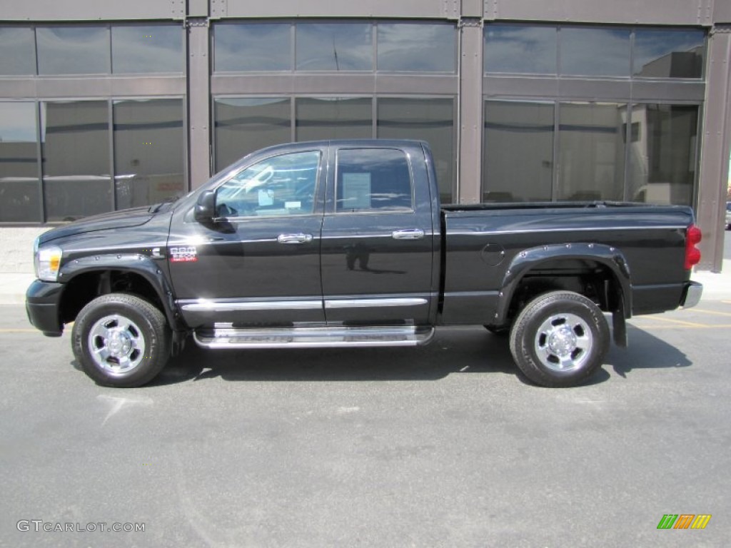 Brilliant Black Crystal Pearl 2008 Dodge Ram 3500 SLT Quad Cab 4x4 Exterior Photo #52076567