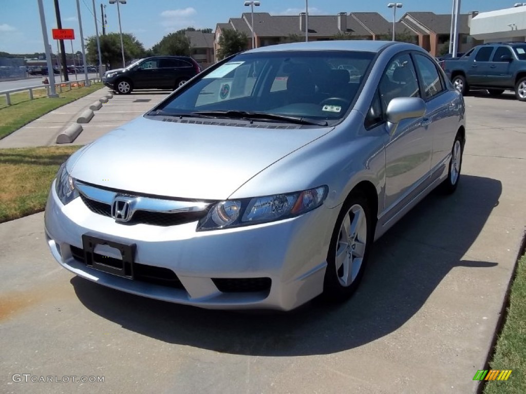 2009 Civic LX-S Sedan - Alabaster Silver Metallic / Black photo #1