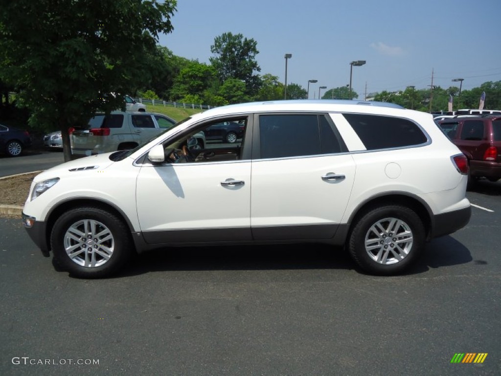 2008 Enclave CX AWD - White Diamond Tri Coat / Cashmere/Cocoa photo #4