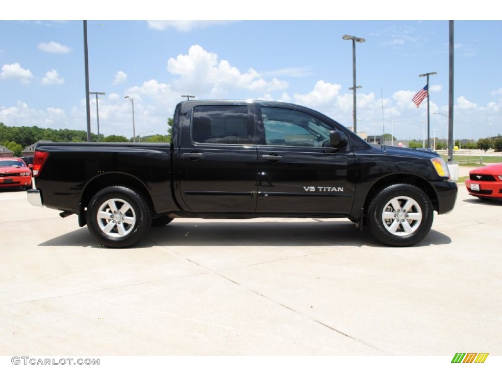 Galaxy Black 2009 Nissan Titan SE Crew Cab Exterior Photo #52082270