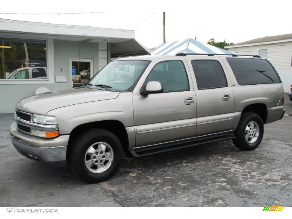 2003 Suburban 1500 LT - Light Pewter Metallic / Tan/Neutral photo #1