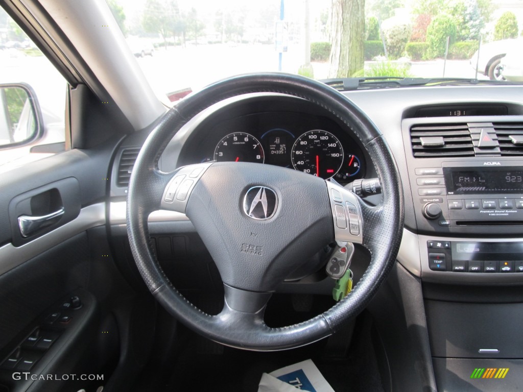 2004 Acura TSX Sedan Ebony Steering Wheel Photo #52084385