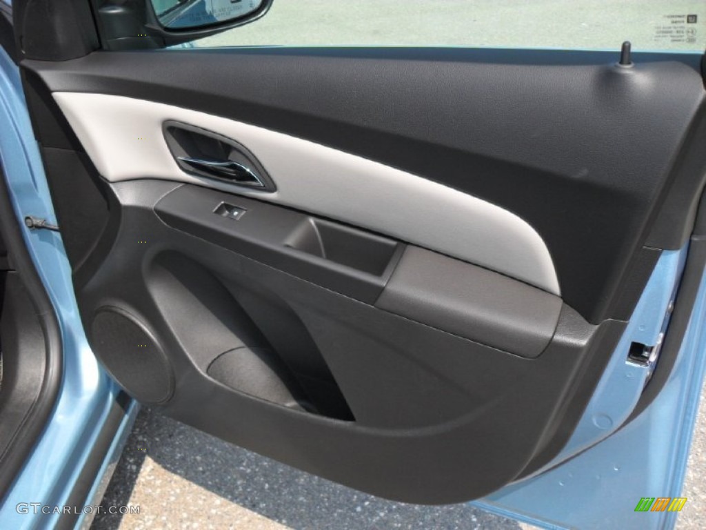 2012 Chevrolet Cruze LS Jet Black/Medium Titanium Door Panel Photo #52085696