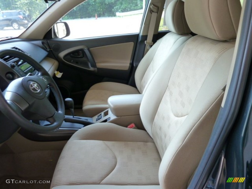 2011 RAV4 I4 4WD - Black Forest Metallic / Sand Beige photo #8