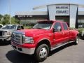 2005 Red Ford F350 Super Duty Lariat Crew Cab 4x4 Dually  photo #1