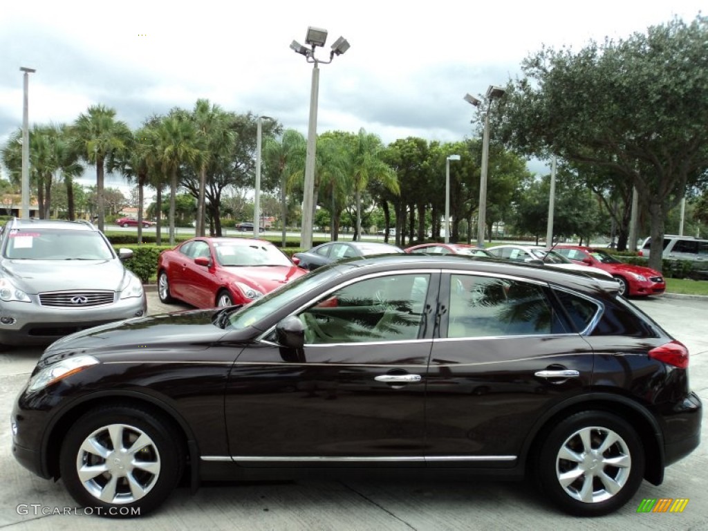 2008 EX 35 Journey - Dark Currant Red / Wheat photo #10