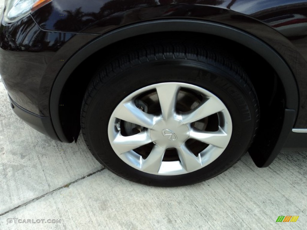 2008 EX 35 Journey - Dark Currant Red / Wheat photo #12