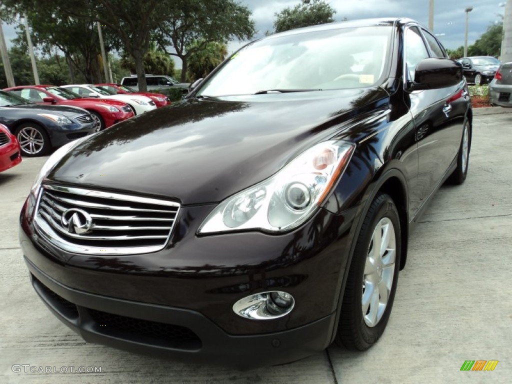 2008 EX 35 Journey - Dark Currant Red / Wheat photo #14