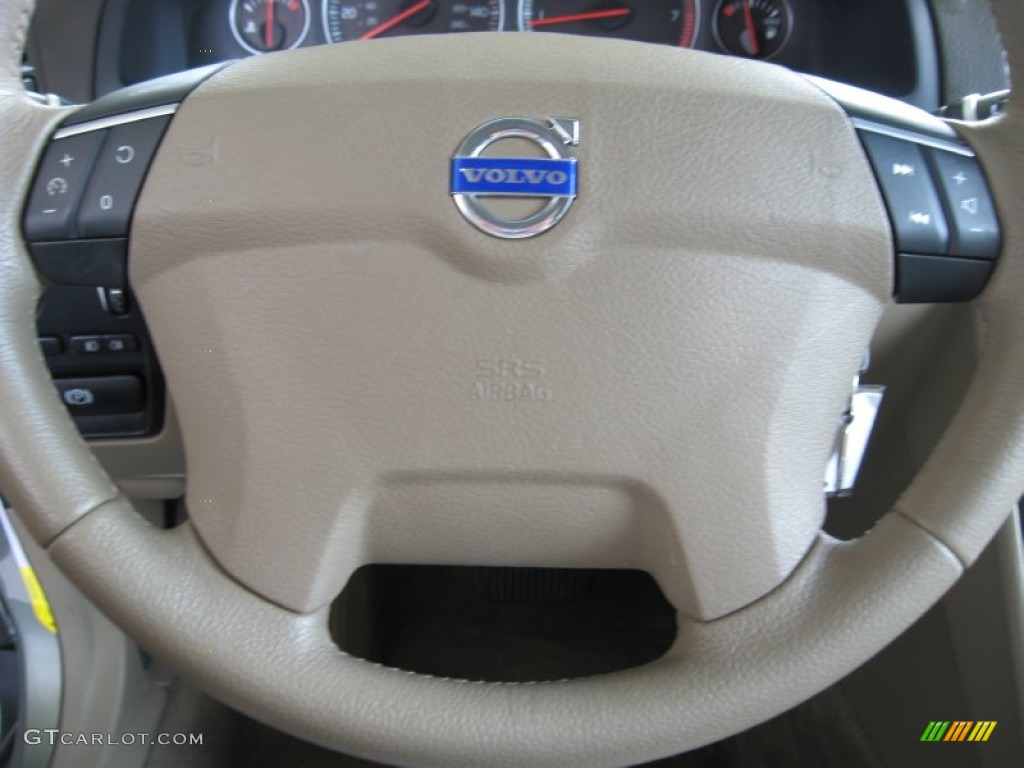 2008 Volvo XC90 3.2 AWD Sandstone Steering Wheel Photo #52094594