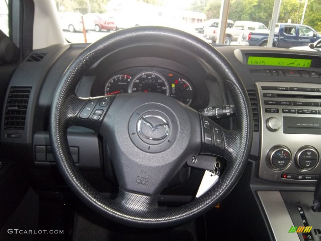 2010 Mazda MAZDA5 Sport Black Steering Wheel Photo #52094780