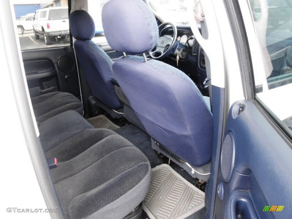 Navy Blue Interior 2002 Dodge Ram 1500 SLT Quad Cab Photo #52094972